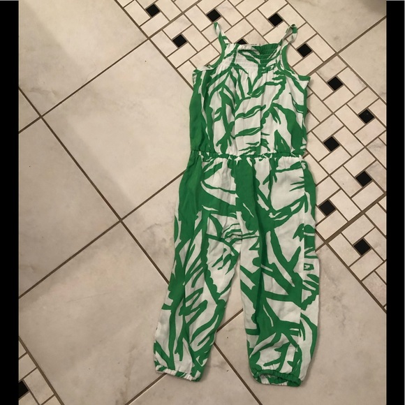Lilly Pulitzer Other - Lilly Pulitzer NWOT green and white kids jumpsuit